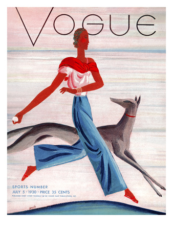 Vogue Cover - July 1930 by Eduardo Garcia Benito Pricing Limited Edition Print image