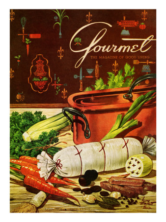 Gourmet Cover - April 1954 by Henry Stahlhut Pricing Limited Edition Print image