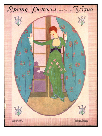 Vogue Cover - March 1913 by Helen Dryden Pricing Limited Edition Print image