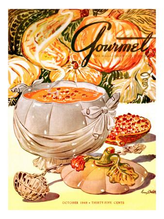 Gourmet Cover - October 1948 by Henry Stahlhut Pricing Limited Edition Print image
