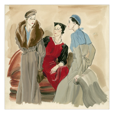 Vogue - October 1932 by Rene Bouet-Willaumez Pricing Limited Edition Print image