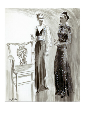 Vogue - February 1936 by R.S. Grafstrom Pricing Limited Edition Print image