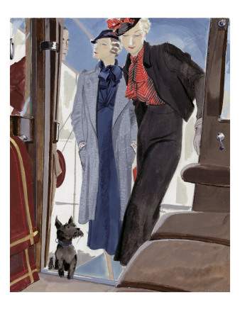 Vogue - February 1933 by Jean Pages Pricing Limited Edition Print image