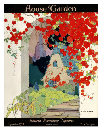 House & Garden Cover - September 1922 by H. George Brandt Pricing Limited Edition Print image