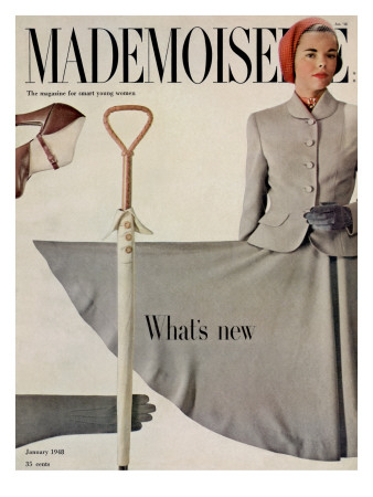 Mademoiselle Cover - January 1948 by Gene Fenn Pricing Limited Edition Print image