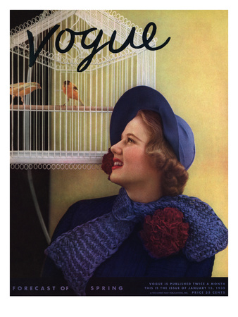 Vogue Cover - January 1935 by Edward Steichen Pricing Limited Edition Print image