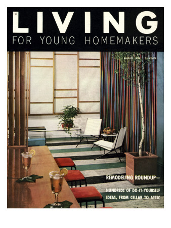 Living For Young Homemakers Cover - August 1953 by Ernest Silva Pricing Limited Edition Print image