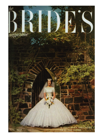 Brides Cover - February 1957 by Carmen Schiavone Pricing Limited Edition Print image