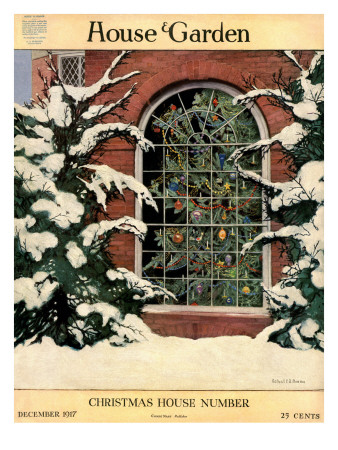 House & Garden Cover - December 1917 by Ethel Franklin Betts Baines Pricing Limited Edition Print image