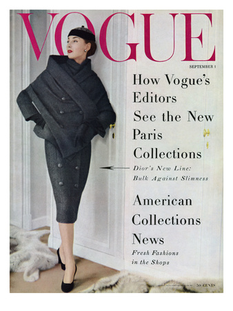 Vogue Cover - September 1955 by Henry Clarke Pricing Limited Edition Print image
