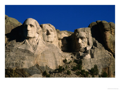The Carved Faces Of Mt. Rushmore, South Dakota, Mt. Rushmore, Usa by Mark Newman Pricing Limited Edition Print image