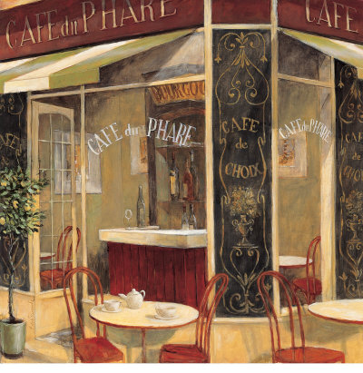 Cafe Du Phare by Fabrice De Villeneuve Pricing Limited Edition Print image