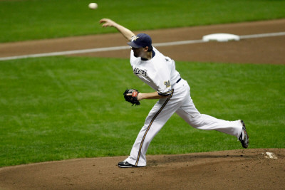St Louis Cardinals V Milwaukee Brewers - Game Six, Milwaukee, Wi - October 16: Shaun Marcum by Scott Boehm Pricing Limited Edition Print image