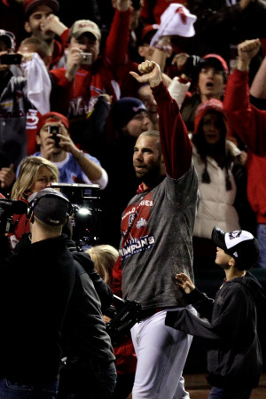 2011 World Series Game 7 - Rangers V Cardinals, St Louis, Mo - October 28: Chris Carpenter by Rob Carr Pricing Limited Edition Print image