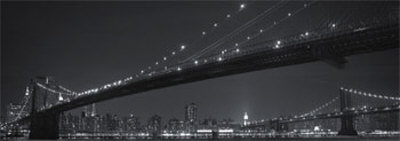 Brooklyn Bridge At Night by Nelson Figueredo Pricing Limited Edition Print image