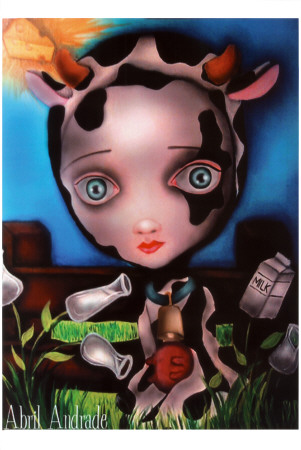 Cow Girl by Abril Andrade Pricing Limited Edition Print image