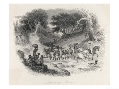 Party Of Slaves Being Whipped Because They Display Reluctance To Cross by Francis Holl Pricing Limited Edition Print image