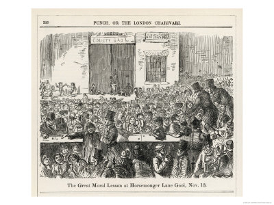 Hanging The Crowd At A Public Hanging Horsemonger Lane County Gaol London by John Leech Pricing Limited Edition Print image
