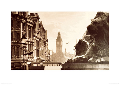 Trafalgar Square And Big Ben, London by Richard Bradbury Pricing Limited Edition Print image
