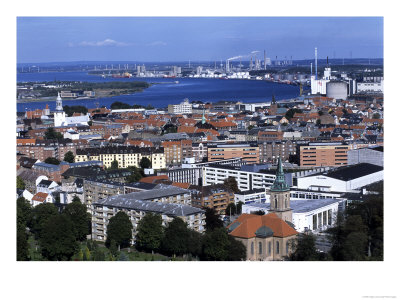 View Over Aalborg From Aalborgtarnet Tower, Aalborg, Denmark by Holger Leue Pricing Limited Edition Print image