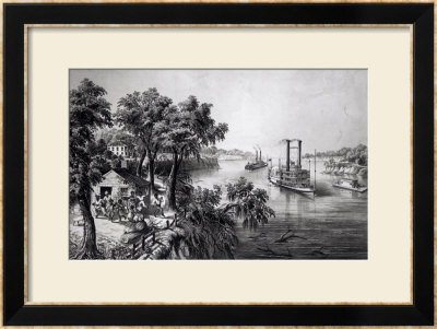 Low Water In The Mississippi, Pub. By Currier And Ives, 1867 by Frances Flora Bond Palmer Pricing Limited Edition Print image