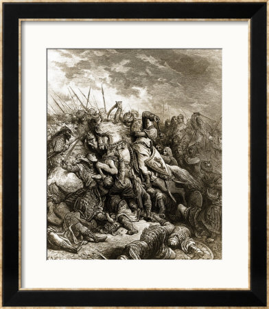 Richard I And Saladin In Battle Of Acre, 1191 by Gustave Doré Pricing Limited Edition Print image
