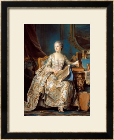 Jeanne Poisson (1721-64) The Marquise De Pompadour, 1755 by Maurice Quentin De La Tour Pricing Limited Edition Print image