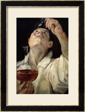 Portrait Of A Man Drinking, Circa 1581-4 by Annibale Carracci Pricing Limited Edition Print image