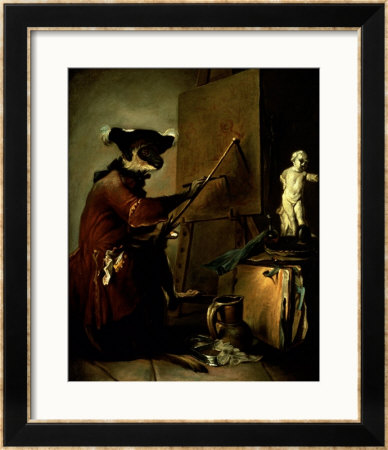 The Monkey Painter, 1740 by Jean-Baptiste Simeon Chardin Pricing Limited Edition Print image