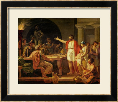 Study For Lycurgus Showing The Ancients Of Sparta Their King, 1791 by Jacques-Louis David Pricing Limited Edition Print image