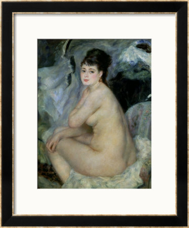 Nude, Or Nude Seated On A Sofa, 1876 by Pierre-Auguste Renoir Pricing Limited Edition Print image