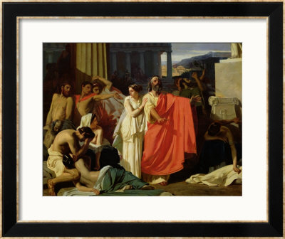 Oedipus And Antigone Being Exiled To Thebes, 1843 by Ernest Hillemacher Pricing Limited Edition Print image