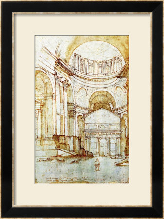 View In New St. Peter's In Rome by Giovanni Battista Naldini Pricing Limited Edition Print image