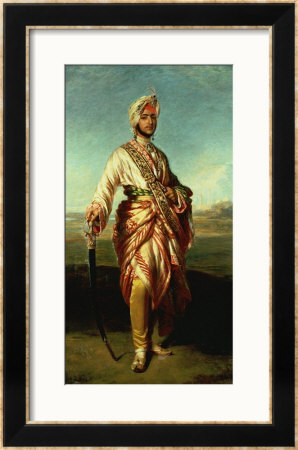 Portrait Of The Maharajah Duleep Singh Of Elveden, Standing Full Length, Wearing Maharajah's Robes by Janet Hawkins Pricing Limited Edition Print image