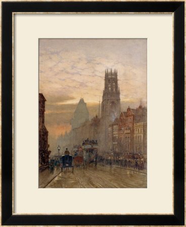 Fleet Street By Temple Bar, 1898 by Herbert Menzies Marshall Pricing Limited Edition Print image