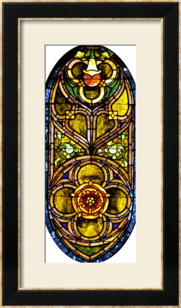 A Leaded Glass Window Of Geometric Design by Tiffany Studios Pricing Limited Edition Print image