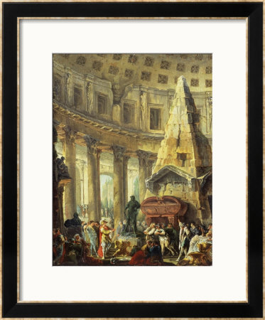 Alexander The Great Visiting The Tomb Of Achilles, 1755-60 by Hubert Robert Pricing Limited Edition Print image