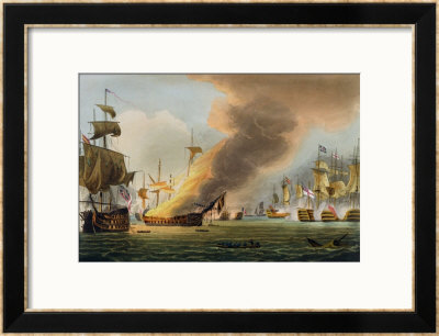 The Battle Of Trafalgar, October 21St 1805, For J. Jenkins's Naval Achievements by Thomas Whitcombe Pricing Limited Edition Print image