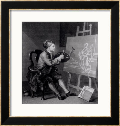 Self Portrait Painting The Comic Muse by William Hogarth Pricing Limited Edition Print image