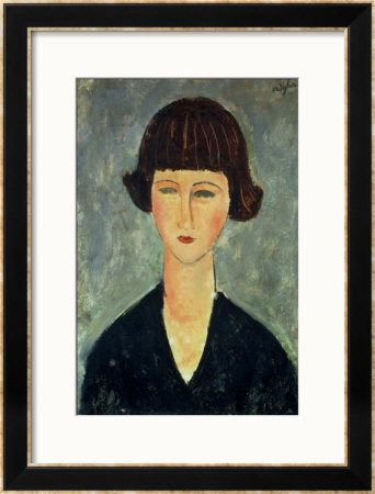 Young Brunette, 1917 by Amedeo Modigliani Pricing Limited Edition Print image
