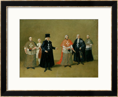 Grand Master And Chaplains Of The Knights Of The Order Of Malta by Antoine De Favray Pricing Limited Edition Print image