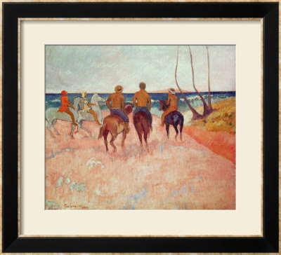 Horseman On The Beach (Hiva Hoa) 1902 by Paul Gauguin Pricing Limited Edition Print image
