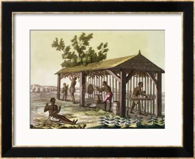 Slaves Preparing Tobacco, Virginia, America, Circa 1790, From Le Costume Ancien Et Moderne by G. Bramati Pricing Limited Edition Print image