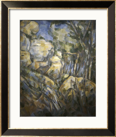 Boulders Near The Caves Above Chateau Noir by Paul Cezanne Pricing Limited Edition Print image