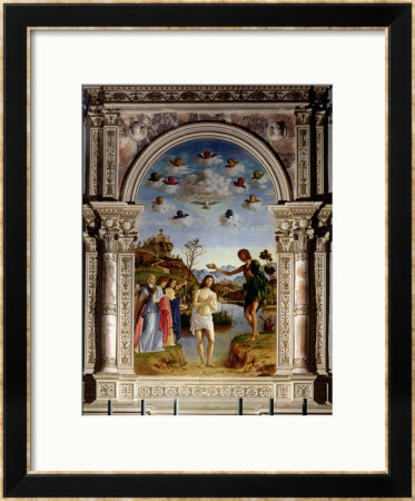 The Baptism Of Christ by Giovanni Battista Cima Da Conegliano Pricing Limited Edition Print image