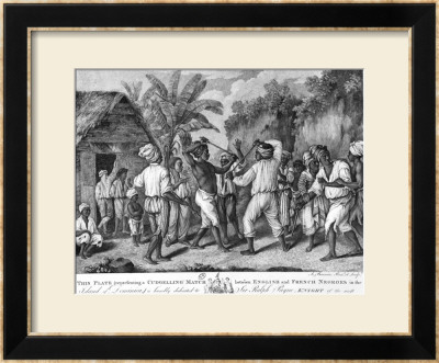 A Cudgelling Match Between English And French Negroes On The Island Of Dominica, 1779 by Agostino Brunias Pricing Limited Edition Print image