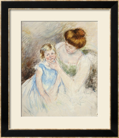 Mother With Left Hand Holding Sara's Chin by Mary Cassatt Pricing Limited Edition Print image