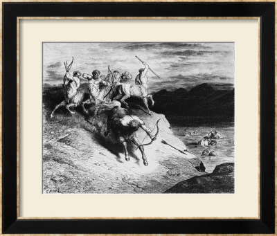 Centaurs, Illustration From The Divine Comedy By Dante Alighieri Paris, Published 1885 by Gustave Dore Pricing Limited Edition Print image