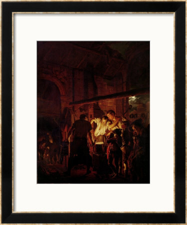 A Blacksmith's Shop, 1771 by Joseph Wright Of Derby Pricing Limited Edition Print image