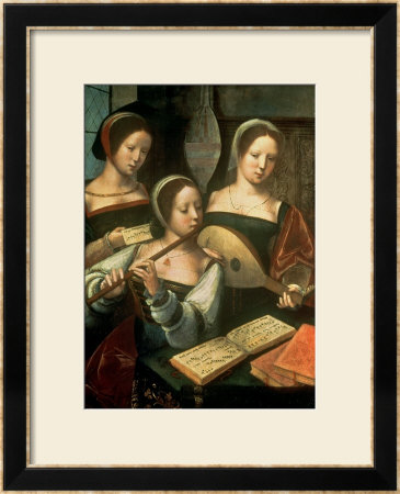 Three Musicians by Master Of The Half Figures Pricing Limited Edition Print image